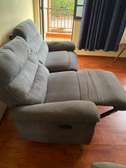 5 seater grey fabric recliners