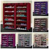 2 COLUMN SHOE RACK WITH CANVAS COVER