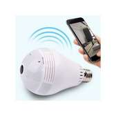 Wireless Wi-Fi Bulb, 360 Degrees Nanny CCTV Camera
