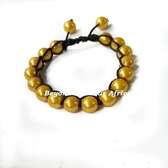 yellow bracelet and a yellow clutch bag combo