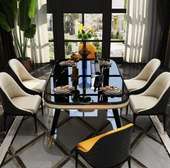 Dining Set; Black Marble Dining Set in Nyamaiya