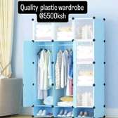 3 COLUMN PORTABLE PLASTIC WARDROBE
