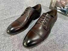 Brown Leather Oxford Dress Shoes Cap Toe Classic