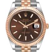 Rolex Datejust 41 Steel Everose Gold Chocolate Dial Watch