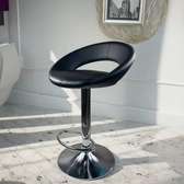 Black Leather Swivel Bar Stool