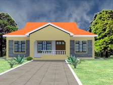 3 bedroom house plan with gable roof