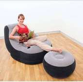 Inflatable Seat With Ottoman and pump