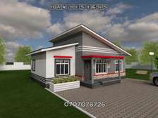2 bedroom house plan ( with skillion roof)