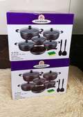 TC Cookware 14-Piece Nonstick Cookware Set Black