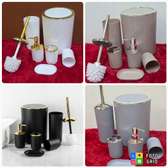 luxury bathroom accessories set with touch of gold & Silver