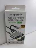 4-in-1 USB-C To 4K HDMI, VGA, USB 3.0, PD Adapter Hub