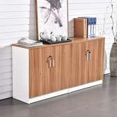 Office Cabinet: Wooden Office Credenza With 4 Doors