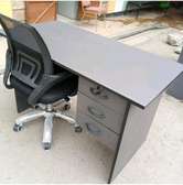 Mesh ergonomic fabric chair with a computer desk
