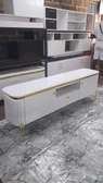 6 FT's Modern elegant Gold themed tv stand.