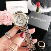 Metallic strap Ladies' Contena Watch
