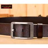 Coffee Brown Leather Belt
