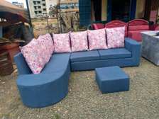 L-shaped sofa made by hardwood