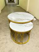 Modern Luxury 2in1 pure  Marble Nesting tables.