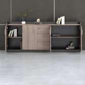 Office Cabinet; Four Drawers Wooden Credenza Cabinet