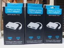 2 in 1 Type C to HDMI+VGA Converter