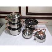 12Pcs Stainless Steel Cookwares Set.