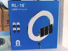 RL-18 LED 18 Inch Ring Light Kit with Stand and Case. 55W