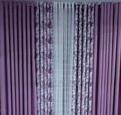 purple printed curtains