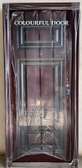 Double door in brown walnut with a wooden finish
