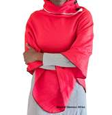 Ladies warm, cozy red stylish and classic Red poncho