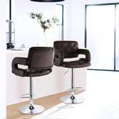 Swivel Executive Leather Barstool with Armrests
