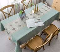 waterproof light blue table cloth