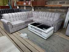 White coffee table with storage drawers