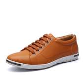 Men Casual Shoes Fashion Sneakers Leather Brown
