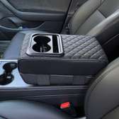 Car Armrest cushion with 2 cups holder