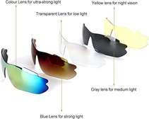 Sunglasses 3 or 5 Interchangeable Lenses,Mens Womens