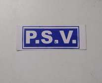 P.S.V Sticker Sign