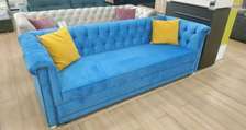 3 seater blue tufted Chesterfield tufted Sofa
