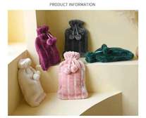 *Hot water bottles with faux fleece cover
