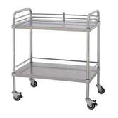 stainless steel Medical Instrument Trolley ,2 Shelves,
