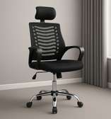 Ergonomic Secretarial Office Chair with Adjustable Headrest