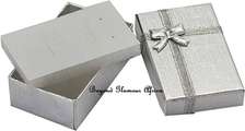 Grey cardboard jewelry gift box