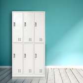 9-locker office cabinet with metal doors