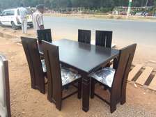 6 Seater Dining Table Sets - Mahogany Framed