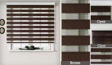 brown zebra roller blinds
