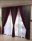 Woven fabric curtains