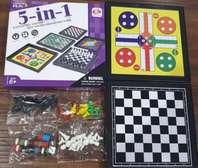 Family Checkers, Chess, Ludo, Snakes & Ladders 5in1 Magnetic Board Games