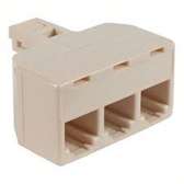 RCA 3-in-1 Modular Adapter - RJ11 and RJ14 - White