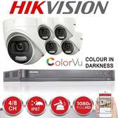4 ColorVu CCTV Camera Full Kit - (With Inbuilt Microphone)