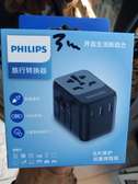 Philips 15W World Travel Adaptor Socket Fast Charge - Black