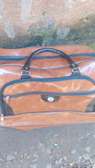 Leather Travel Bag Spacious Durable Dual Handles